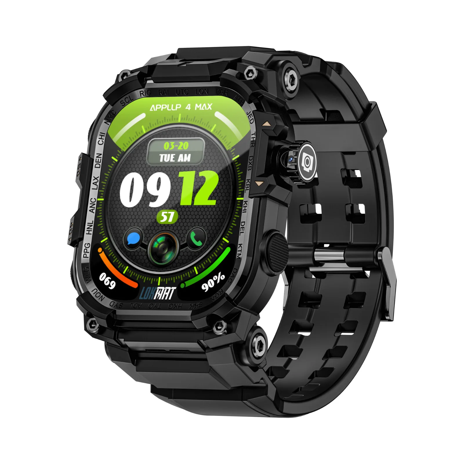 Android Smart Watch Phone Amoled Touch Screen Rotating Camera Wifi 4G SIM Card - Image 7