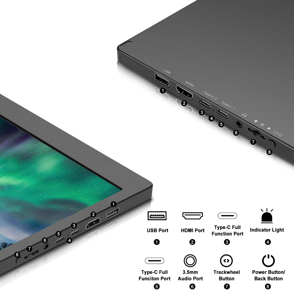 11.6 Inch Portable Monitor Laptop Triple Dual Extender - Image 6