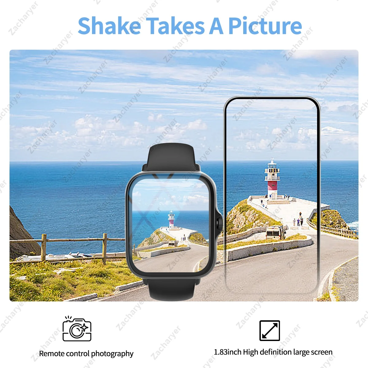 Smart watch, wireless calling/dialing, music control, call reminder and rejection, message reminder - Image 4