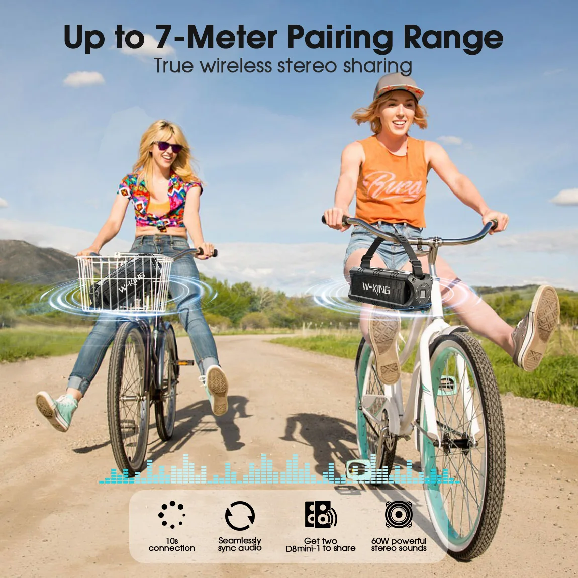 W-KING 30W Portable Bluetooth Speaker - Image 4