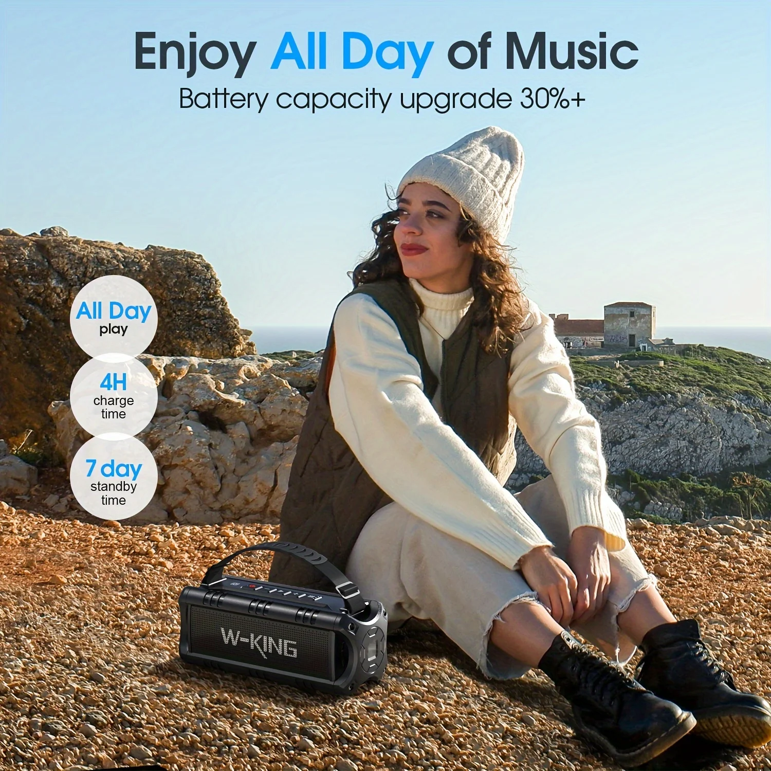 W-KING 30W Portable Bluetooth Speaker - Image 6
