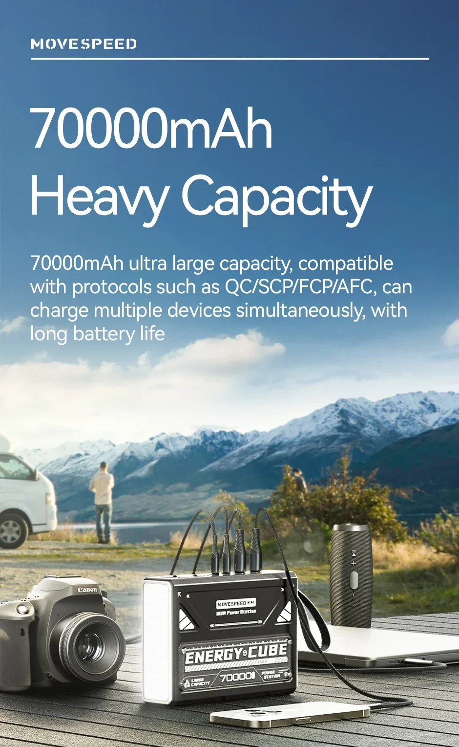 70000mAh Power Bank 100W Fast Charging High Capacity USB C - Image 7