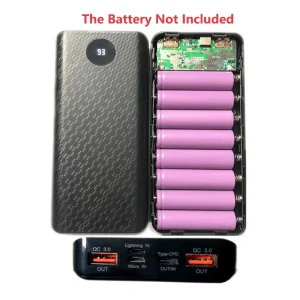 18650 DIY Power Bank Case (USB‑C & Dual USB)