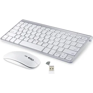 2.4Ghz Ultra-Thin Wireless Keyboard And Mouse Combo With USB Receiver