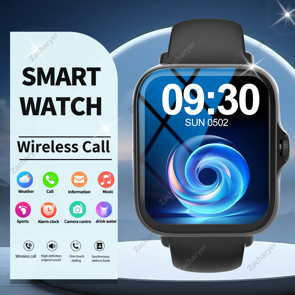 Smart watch, wireless calling/dialing, music control, call reminder and rejection, message reminder - Image 6