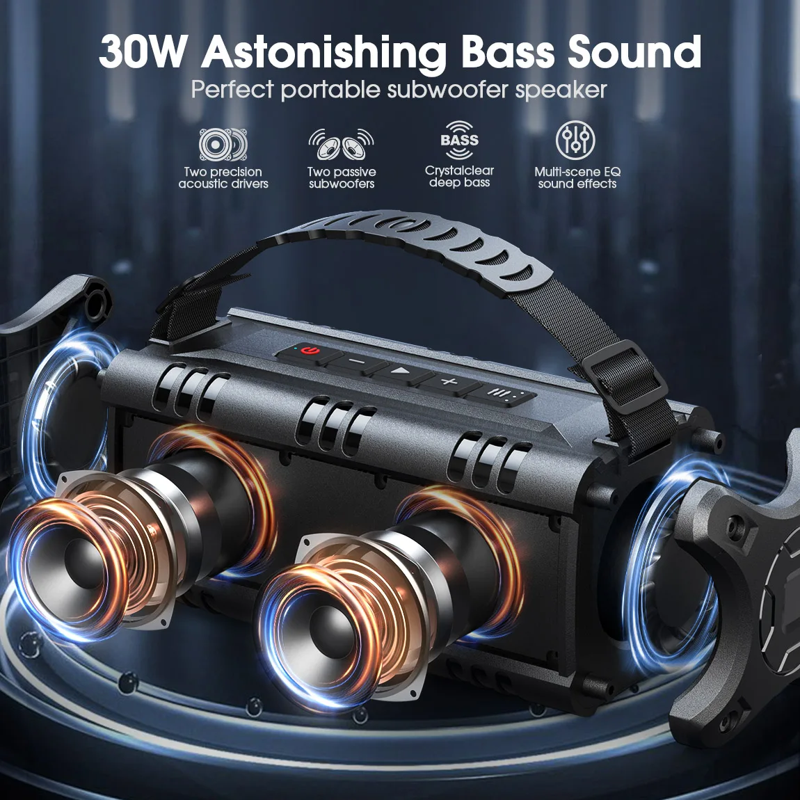 W-KING 30W Portable Bluetooth Speaker - Image 2
