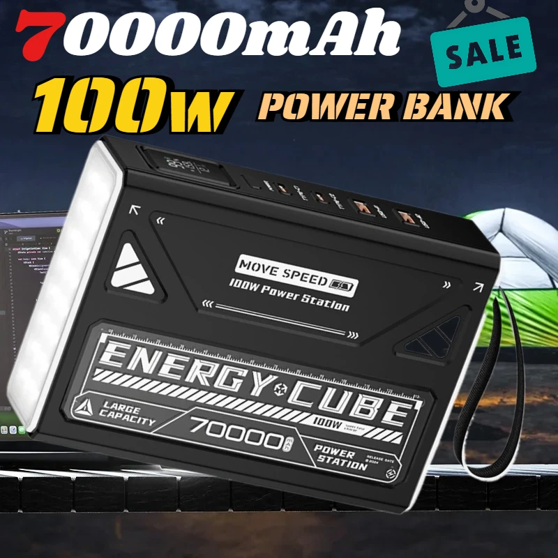 70000mAh Power Bank 100W Fast Charging High Capacity USB C - Image 2