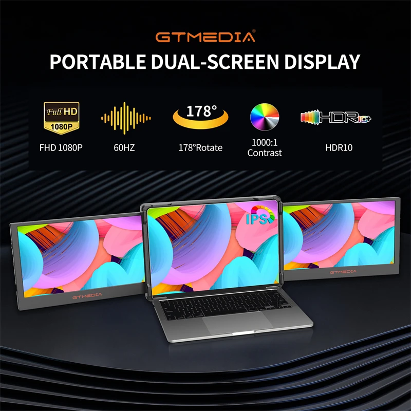 11.6 Inch Portable Monitor Laptop Triple Dual Extender - Image 2