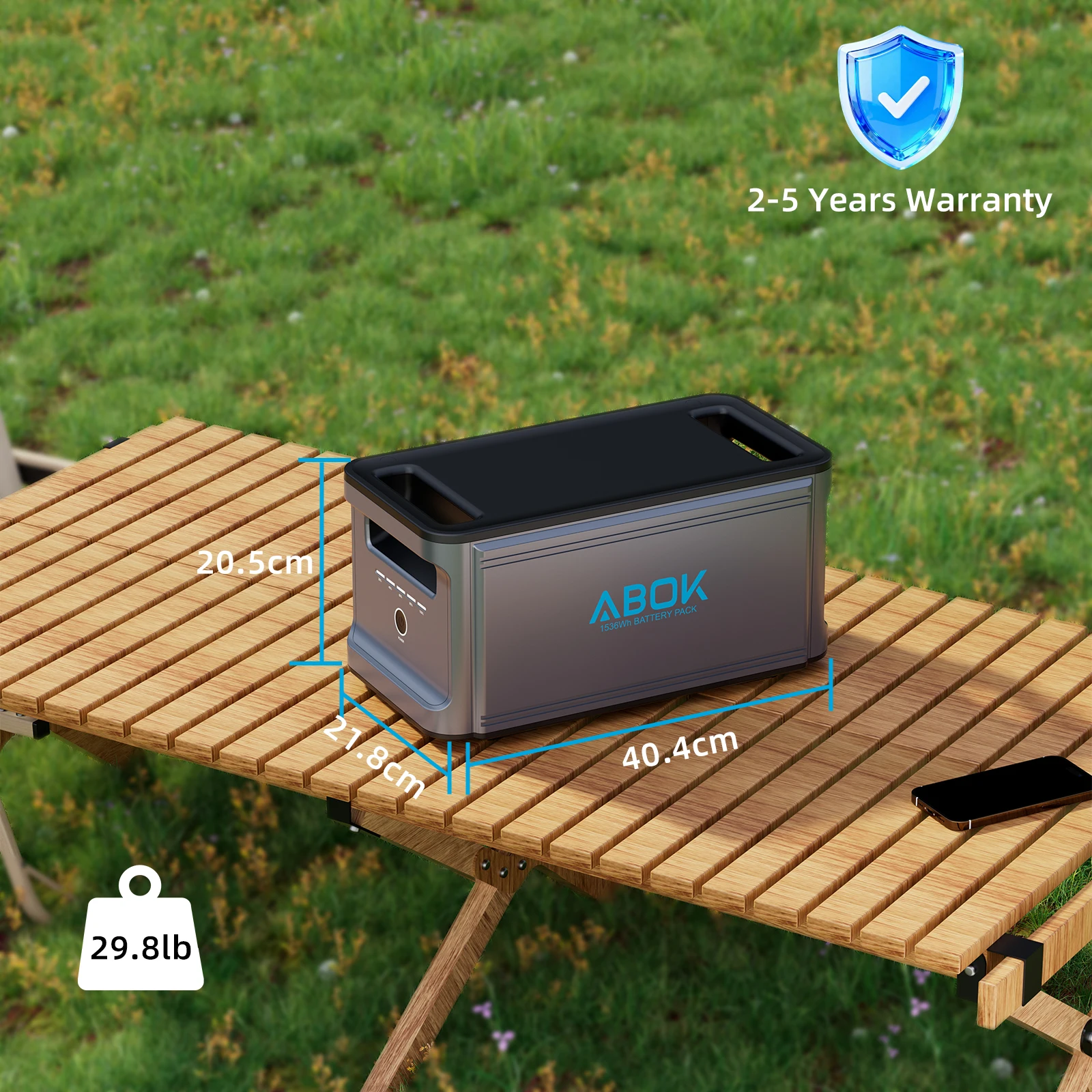 ABOK Ark2000 1536Wh Expansion Battery Pack Solar Generator - Image 3