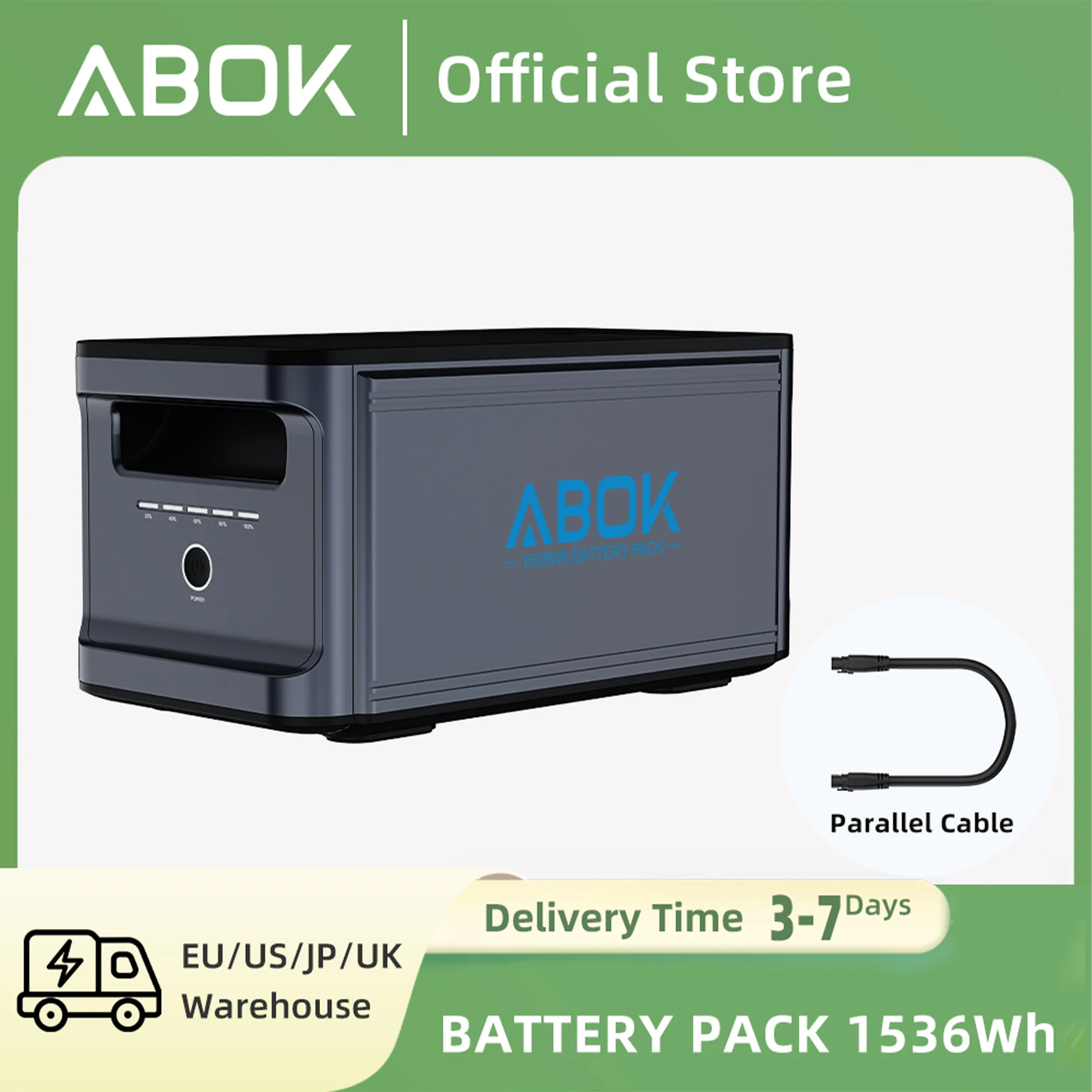 ABOK Ark2000 1536Wh Expansion Battery Pack Solar Generator